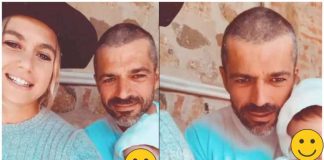 Luca Argentero con moglie e figlia