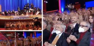 Lo studio pieno del Maurizio Costanzo Show