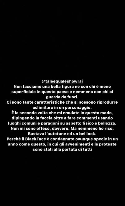 La storia di Ghali sul Blackface