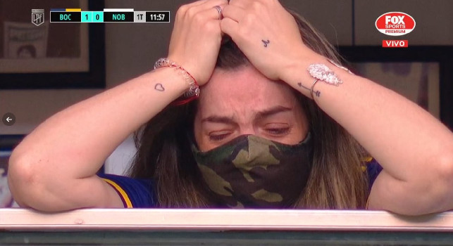 dalma maradona in lacrime