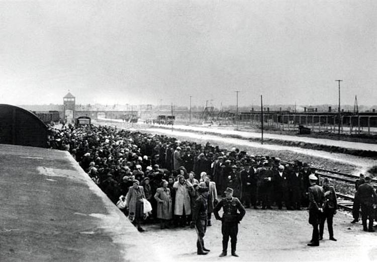 arrivo prigionieri Auschwitz