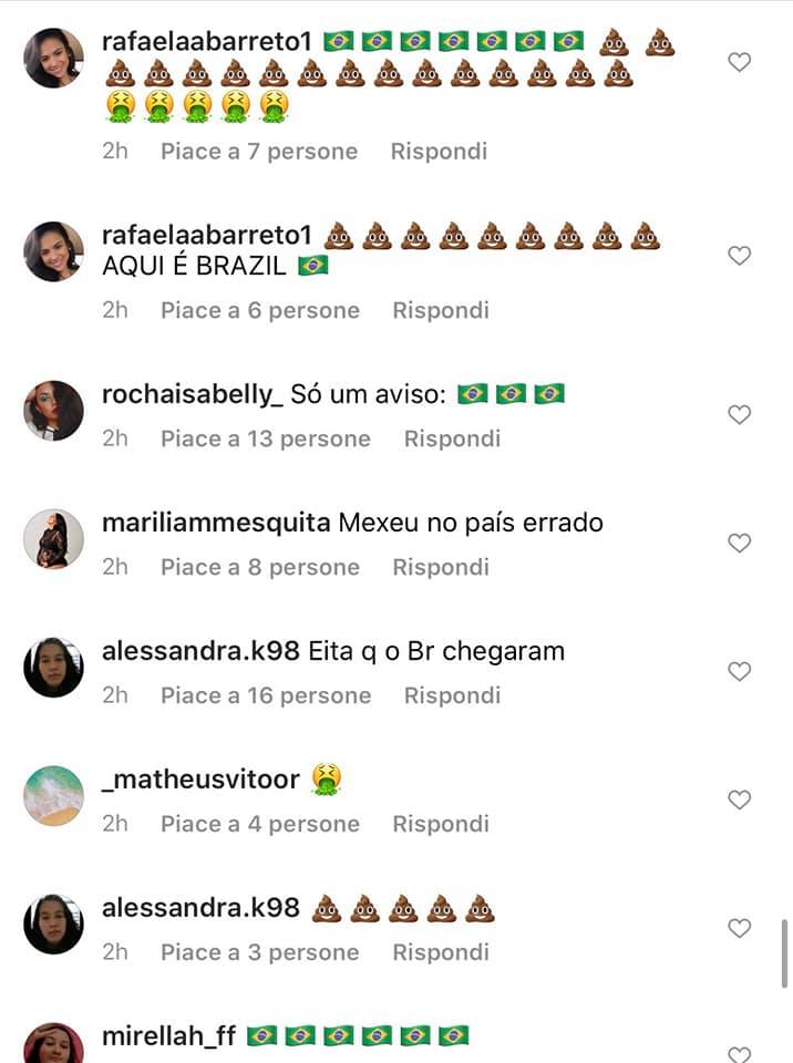 insulti fan brasiliani