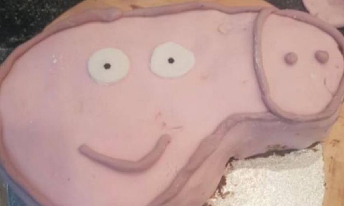 peppa pig forma pene torta