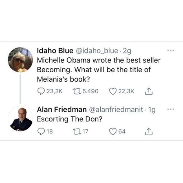 alan friedman tweet sessisti melania trump