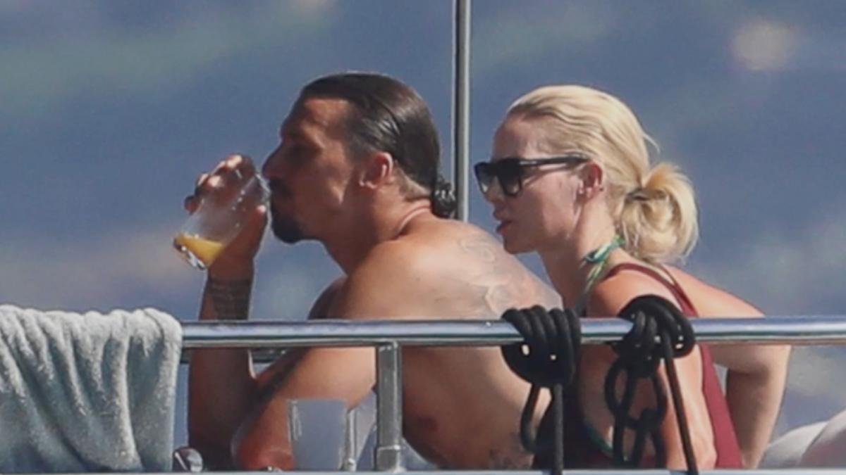 Ibrahimovic con Diletta Leotta