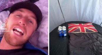 Riapertura in Inghilterra, dilaga l’euforia: uomo si accampa con la tenda fuori dal pub per accaparrarsi la prima pinta