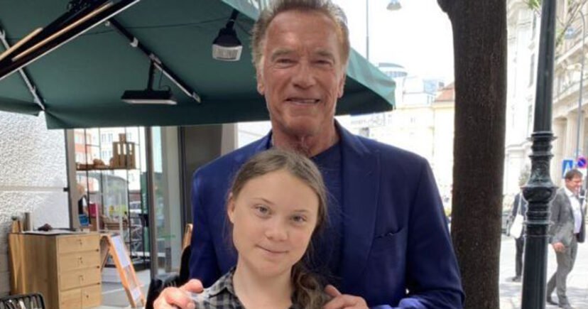 arnold schwarzenegger con greta