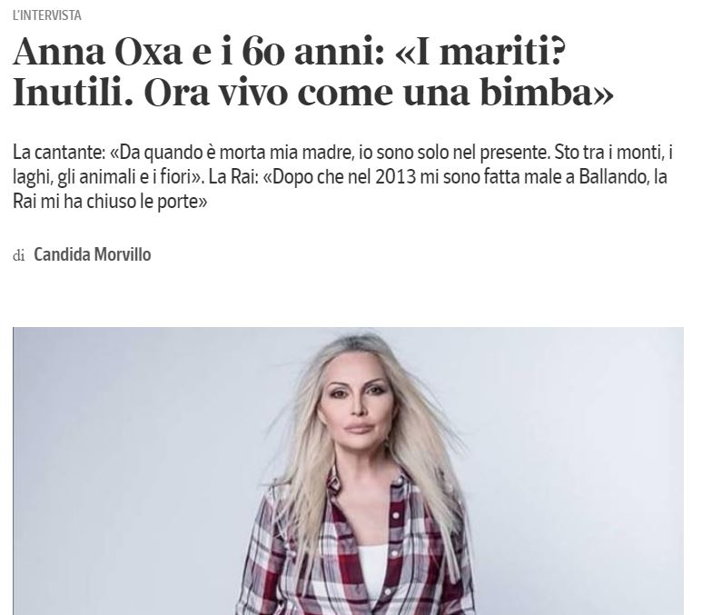 anna oxa mariti inutili