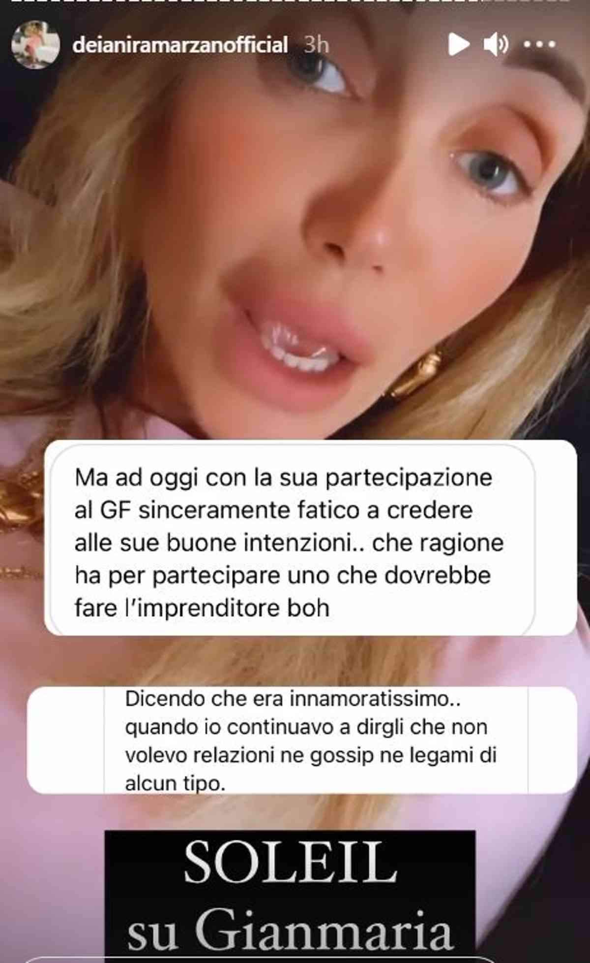 deianira marzano gossip soleil sorge gianmaria antinolfi