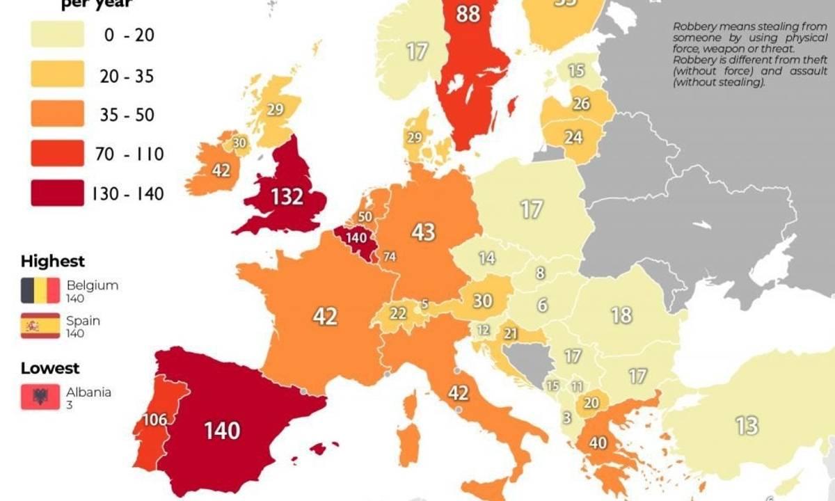 Tasso rapine Eurostat