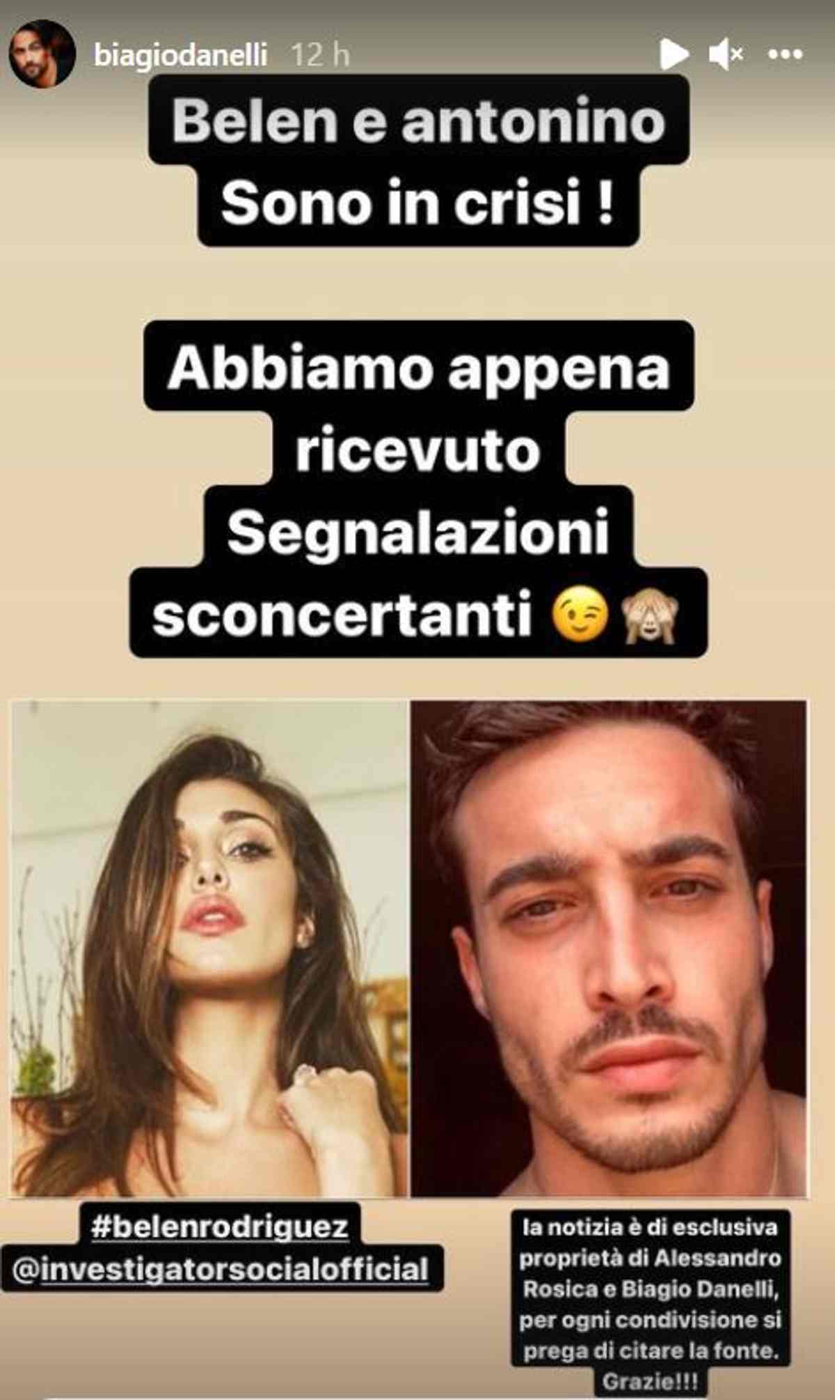 Belen Rodriguez crisi Antonino Spinalbese