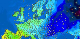 Temperature europee 24 gennaio 2022