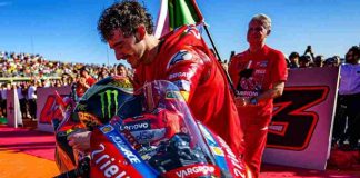 Peggo Bagnaia in sella alla moto