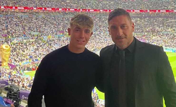 Christian Totti con il papà Francesco 