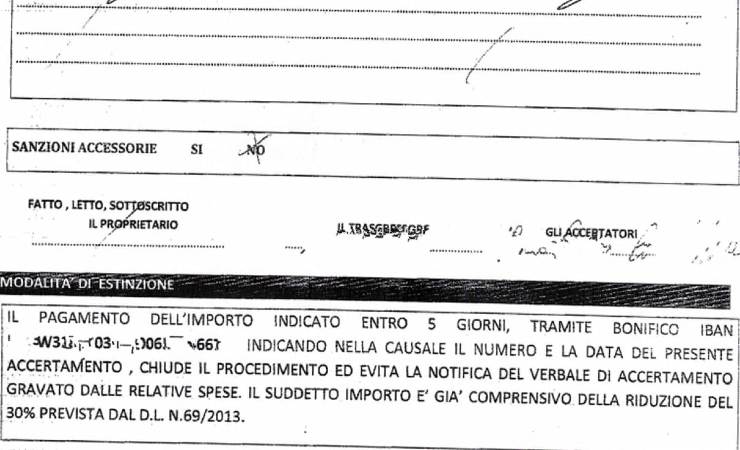 Finto verbale: notizia incredibile