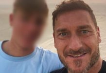 Francesco Totti e il figlio