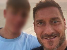 Francesco Totti e il figlio