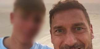 Francesco Totti e il figlio