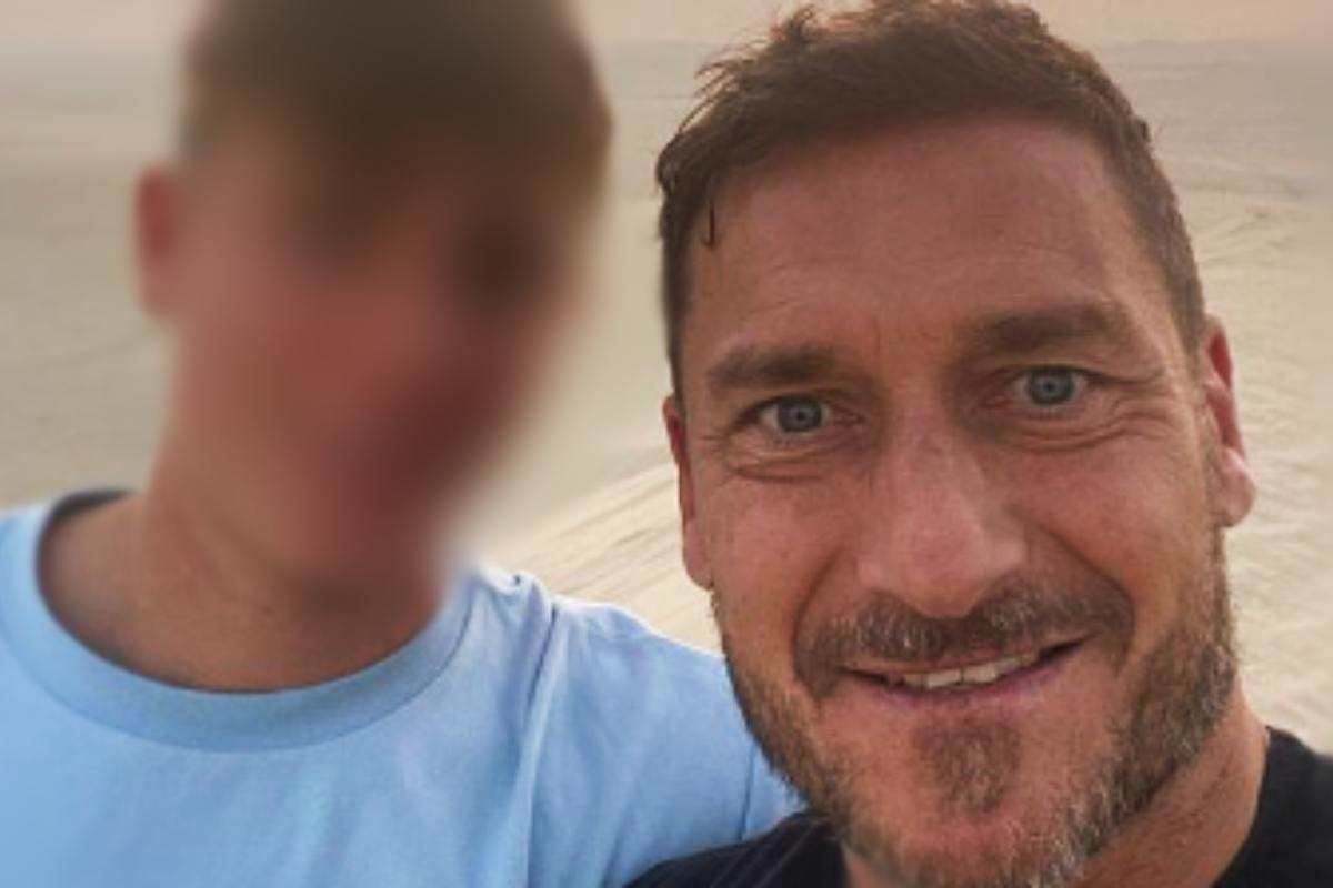 Francesco Totti e il figlio